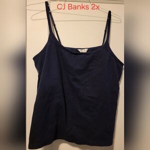 CJ Banks Navy Spaghetti Strap Camisole